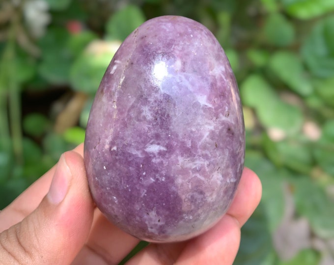 Amazing Quality Pink Color Lepidolite Egg, Lepidolite Egg, Lepidolite Crystal, Lepidolite Egg, Pink Lepidolite 245 Grams