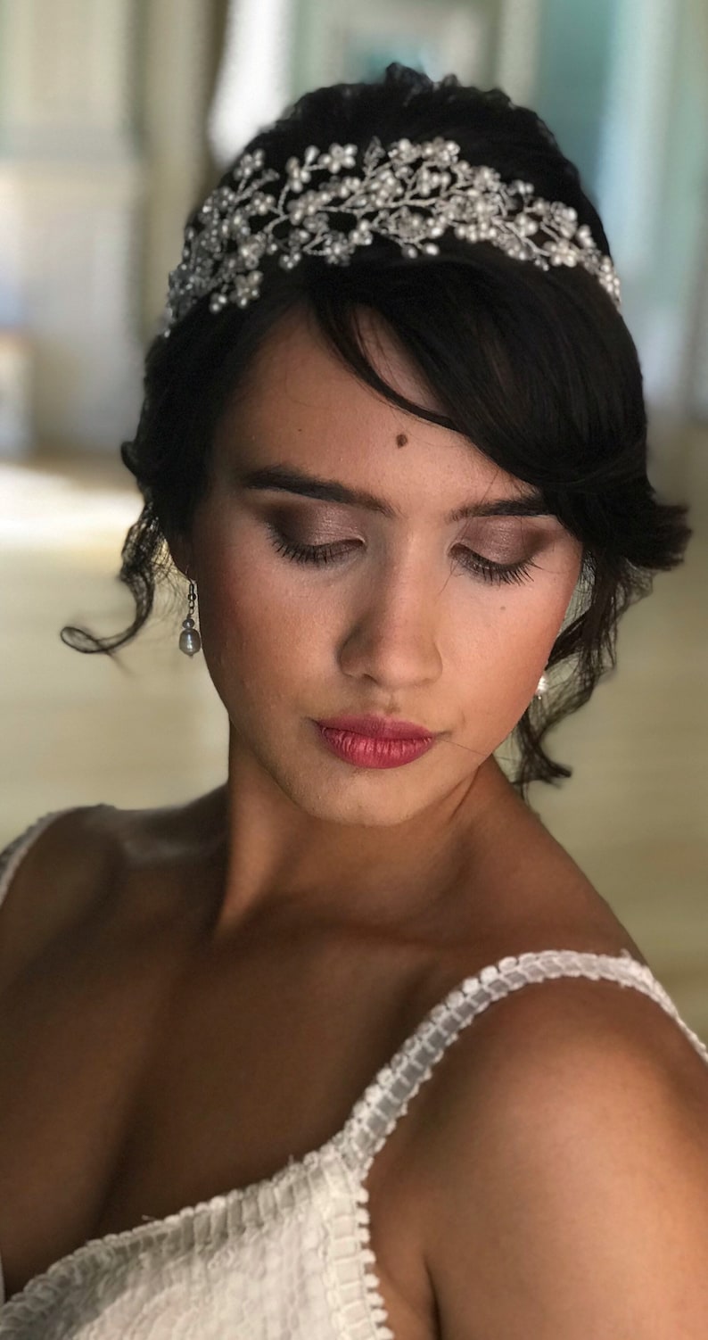 vine pearl hair vine floral hair vine hair vine pearl hair vine Bridal hair vine bridal bridal headpiece