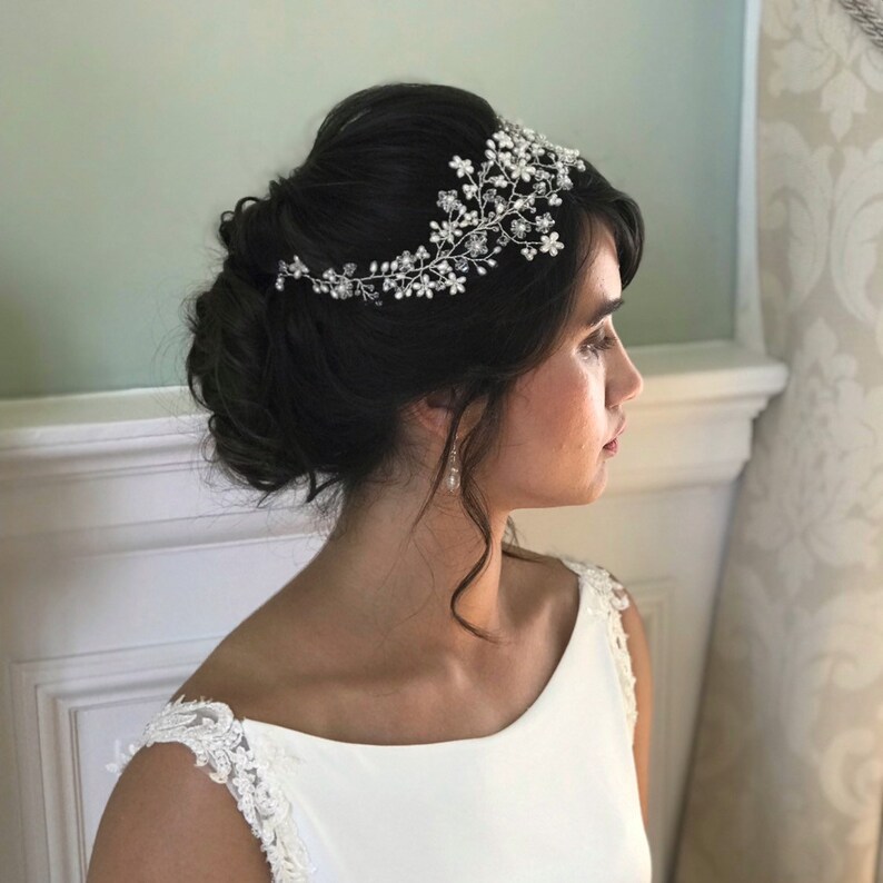 vine pearl hair vine floral hair vine hair vine pearl hair vine Bridal hair vine bridal bridal headpiece