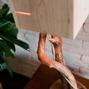Lampe en bois flotté naturel faite à la main Design original moderne scandinave, wood lamp driftwood, handmade Stavenger image 5