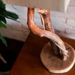 Lampe en bois flotté naturel faite à la main Design original moderne scandinave, wood lamp driftwood, handmade Stavenger image 6