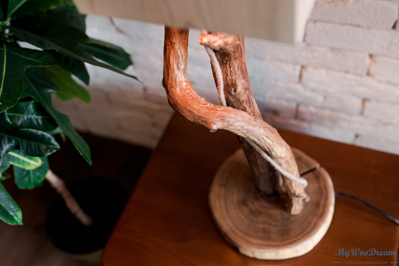 Lampe en bois flotté naturel faite à la main Design original moderne scandinave, wood lamp driftwood, handmade Stavenger image 6