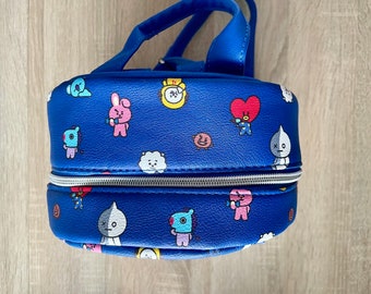 bt21 blue allover print mini backpack BT21 Blue Backpack BTS