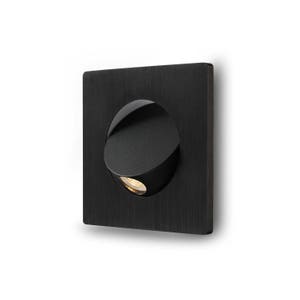 Headboard Reading Light - 3 Watt Square Black Recessed LED Sconce - Perfect for Bedroom Reading