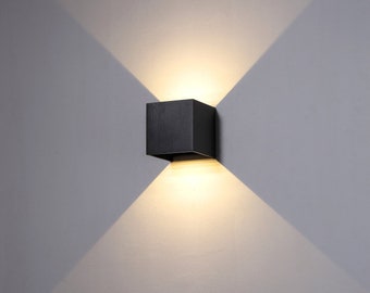 Black Outdoor Wall Light, Porch Light, Exterior Wall Sconce, Outdoor Lighting, Bulkhead Lamp