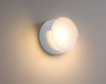 White Outdoor Wall Light, LED Exterior Wall Lamp, Porch Light, Outside Lighting, Garden Lantern