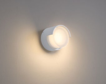 Porch Light, Outdoor Wall Light, White Exterior Wall Sconce, Outdoor Lighting, Bulkhead Lamp