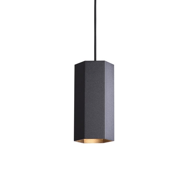 Pendant Light - Modern 5W LED Hexagonal, Black Finish Hanging Ceiling Light for Stylish Home Decor