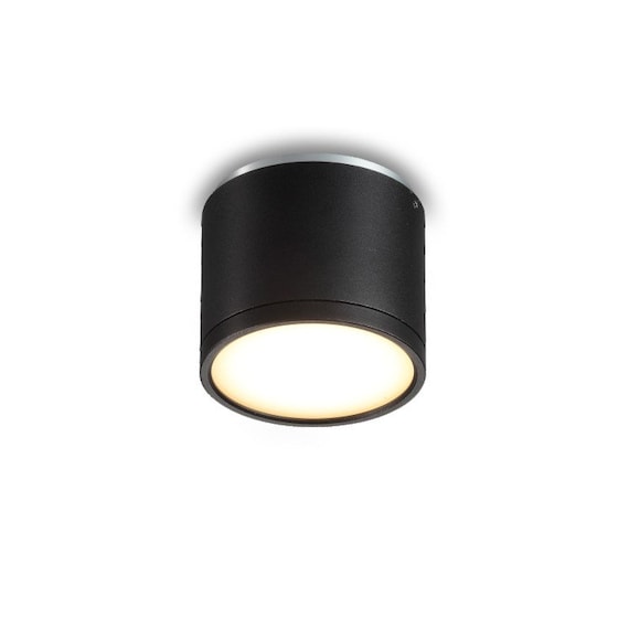 LED Ceiling Downlighter 9 Watt Black Round Surface Spotlight Perfect for Home Lighting