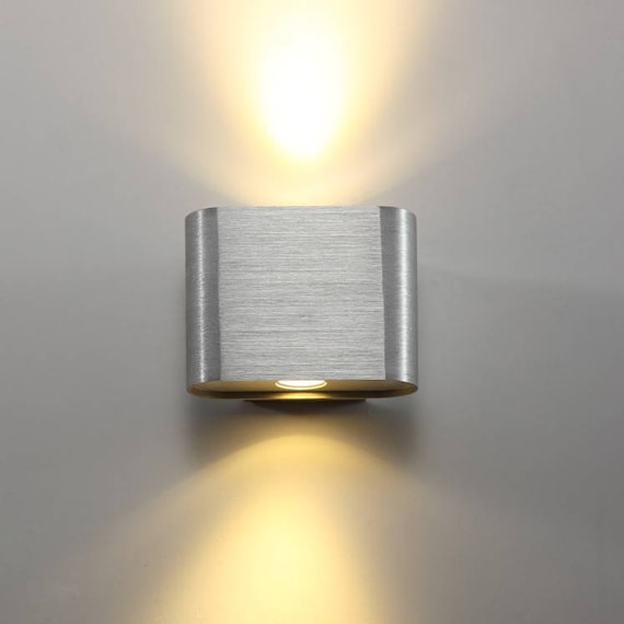 Beam Single 2 Watt Brushed Aluminium Led Wall Light Up And Down Interior Led Wall Light Interior Wall Wash Lighting Indoor Wall Light