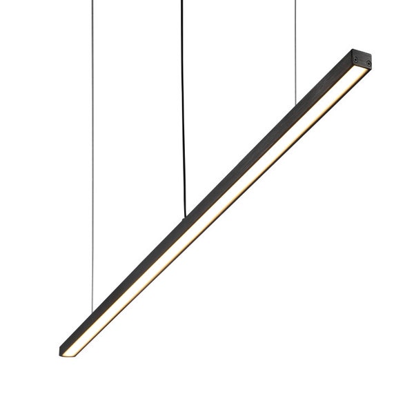 Modern Pendant Ceiling Light - 20 Watt LED, Black Linear Design, Stylish Interior Lighting Solution, Unique Home Decor