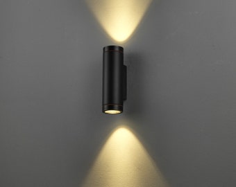 Black Porch Light, Outdoor Wall Lighting, Exterior Wall Light, Bulkhead Sconce, Outside Lighting