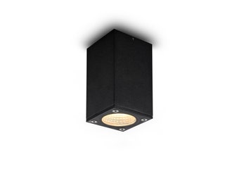 Surface Downlight - Black LED Exterior Ceiling Light - Ideal for Outdoor Canopy Illumination