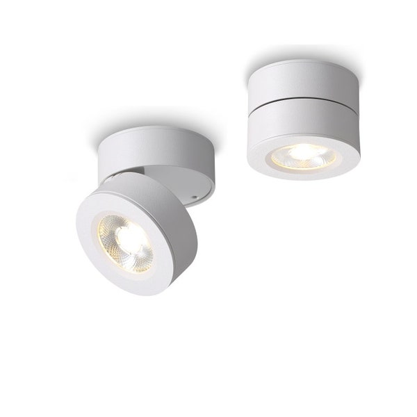 White Surface Mounted Downlight - Adjustable 5 Watt LED Ceiling Spotlight - Enhance Your Room Lighting