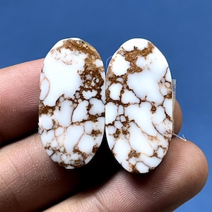 Natural Wild Horse Magnesite OVAL/Pear/Fancy Pair Loose Gemstone, Wild Horse Pair Wild Horse Magnesite Cabochon Pair, For Jewelry Stone
