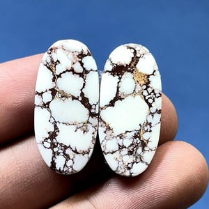 Natural Wild Horse Magnesite OVAL/Pear/Fancy Pair Loose Gemstone, Wild Horse Pair Wild Horse Magnesite Cabochon Pair, For Jewelry Stone