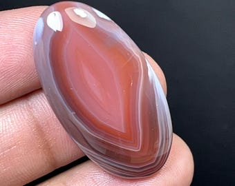 Roter BOTSWANA ACHAT Oval Birne Cabochon Edelstein für Schmuck