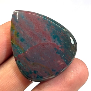 Natural HELIOTROPE BLOODSTONE Pear/Oval CABOCHON Loose Stone For Jewelry Making/Bloodstone Cabochon/Bloodstone for Jewelry