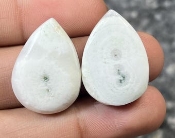 Natural SOLAR QUARTZ PAIR Cabochon Loose Gemstone For Jewelry (SCQ9)