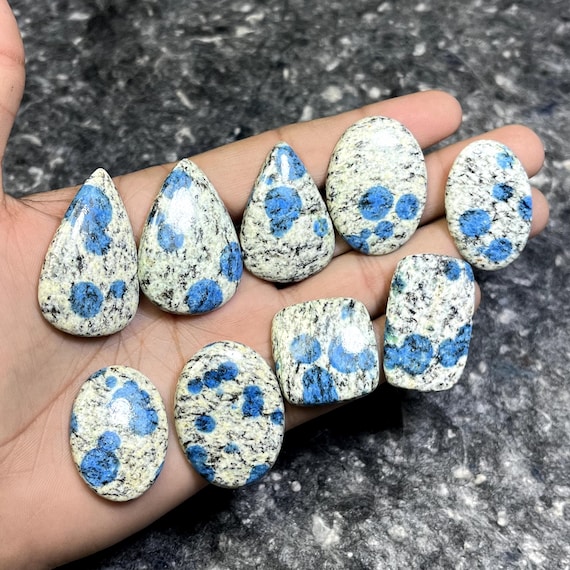 K2 Jasper CABOCHON Raindrop AZURITE Granite Oval Gemstone Cabochon For Jewelry