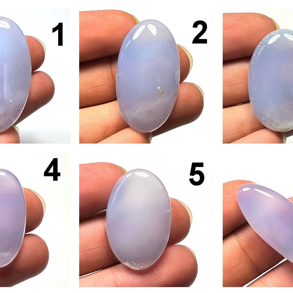 Natural AQUA BLUE CHALCEDONY Oval Cabochon/Metaphysical Crystal/Smooth Cabochon/Chalcedony Crystal/Chalcedony For Jewelry Making