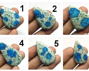 Semiprecious K2 JASPER K2 GRANITE Raindrop AZURITE Pear Cabochon Loose Gemstone/K2/K2 Jasper Gemstone/Stone for Jewelry