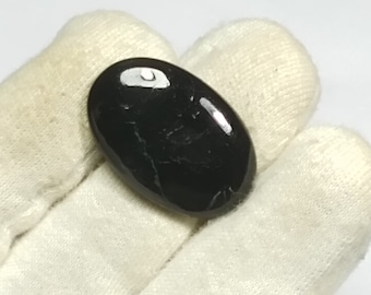 Natural BLACK TOURMALINE OVAL Shape Cabochon Loose Gemstone For Jewelry