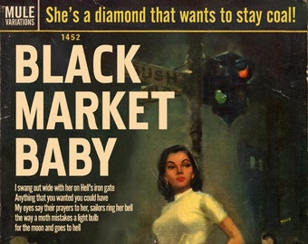 Tom Waits "Black Market Baby" Pulp Novel Mashup Print