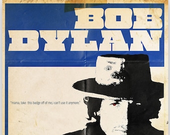 Bob Dylan "Knockin' On Heaven's Door" Film Poster Mashup Art Print