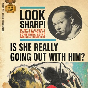 Joe Jackson "Is She Really Going Out With Him?" Detective Novel Mashup Art Print