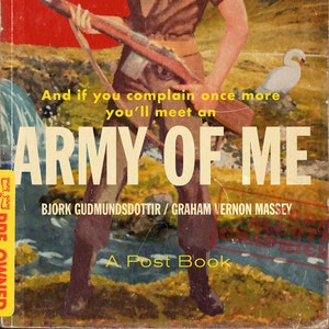 Bjork "Army of Me" 1950s pulp novel mashup art print