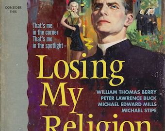 REM "Losing My Religion" pulproman mashup print