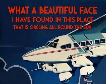 Neutral Milk Hotel "In the Aeroplane Over the Sea" Travel Poster Mashup Print