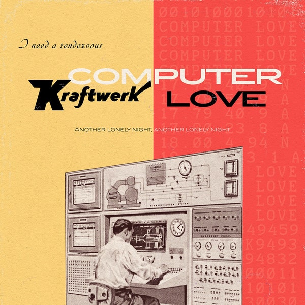 Kraftwerk "Computer Love" 1960s Computer Manual Mashup Art Print