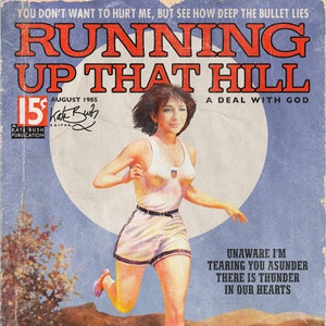 Kate Bush "Running Up That Hill" 1930s Physical Culture Magazine Mashup Art Print