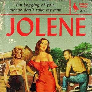Dolly Parton &quot;Jolene&quot; Pulp Novel Mashup Art Print