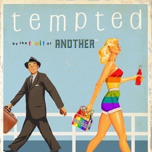 Squeeze "Tempted" 1950s Soft Drink Ad Mashup Art Print