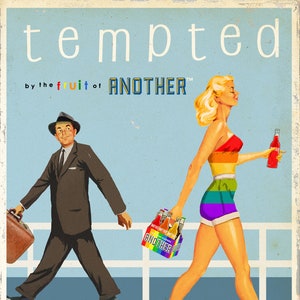 Squeeze &quot;Tempted&quot; 1950s Soft Drink Ad Mashup Art Print