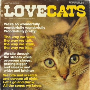 The Cure "The Love Cats" 1980 Cat Fancy Magazine Mashup Art Print