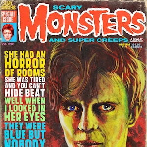 David Bowie "Scary Monsters and Super Creeps" Famous Monsters of Movieland Basil Gogos Mashup Art Print