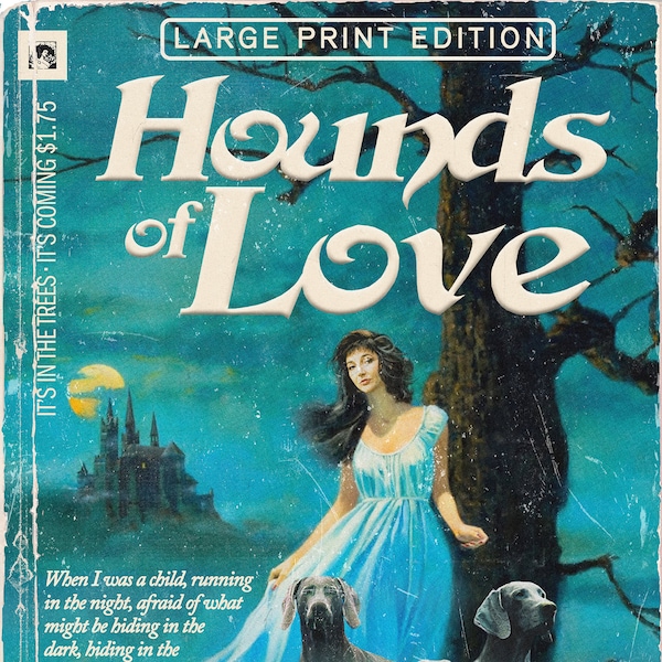 Kate Bush "Hounds of Love" 1970s Gothic Romance Novel Mashup Art Print