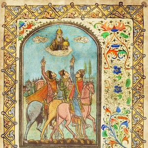 XTC "Dear God" Medieval Illuminated Manuscript Mashup Art Print