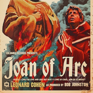 Leonard Cohen "Joan of Arc" 1920s Movie Poster Mashup Art Print