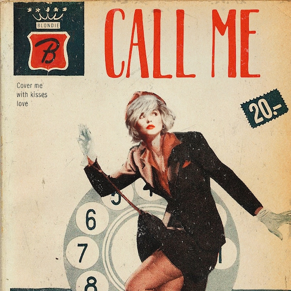 Blondie "Call Me" 1930s Detective Pulp Novel Mashup Art Print