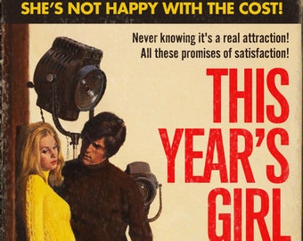 Elvis Costello "This Year's Girl" pulp novel mashup art print