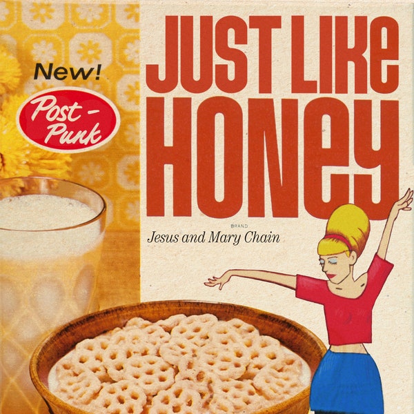 Jesus and Mary Chain "Just Like Honey" Cereal Box Art Mashup Art Print