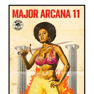 The Pulp Tarot: « Justice » Movie Poster mashup Art Print