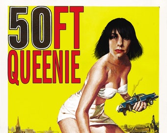 PJ Harvey "50 Ft Queenie" 50ft Woman movie poster mashup print