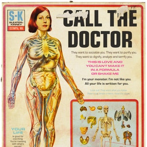 Sleater-Kinney "Call the Doctor" Visible Woman Model Kit Box Art Mashup Art Print