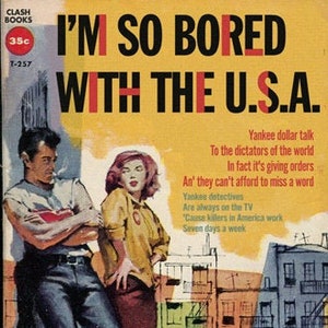 The Clash "I'm So Bored With the USA" Pulp Novel Mashup Art Print